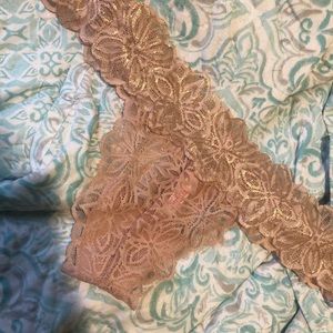 Rose gold Victoria’s secret pink thong underwear